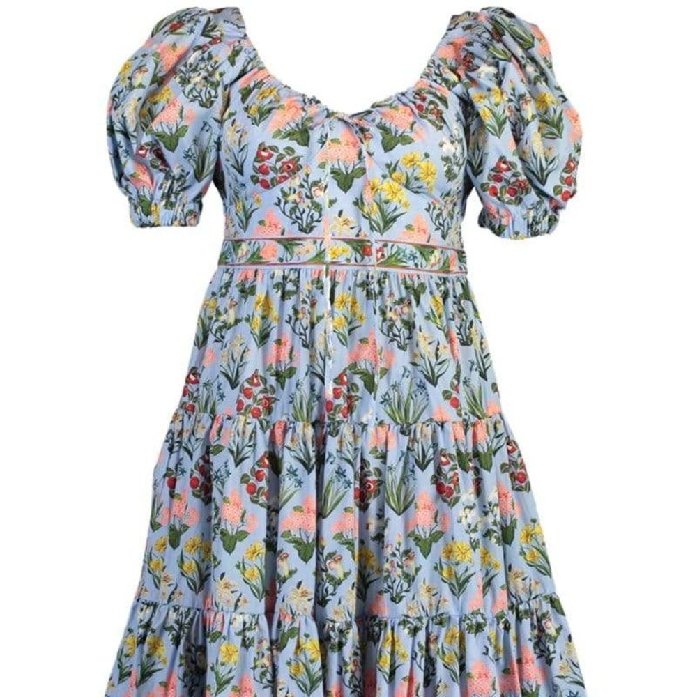 🆕  Agua Bendita Palmera Magdalena floral midi dress